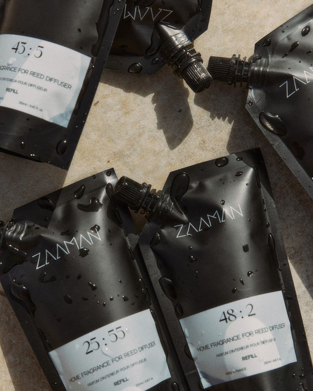 Zaaman refill pouches, macro detail outdoor